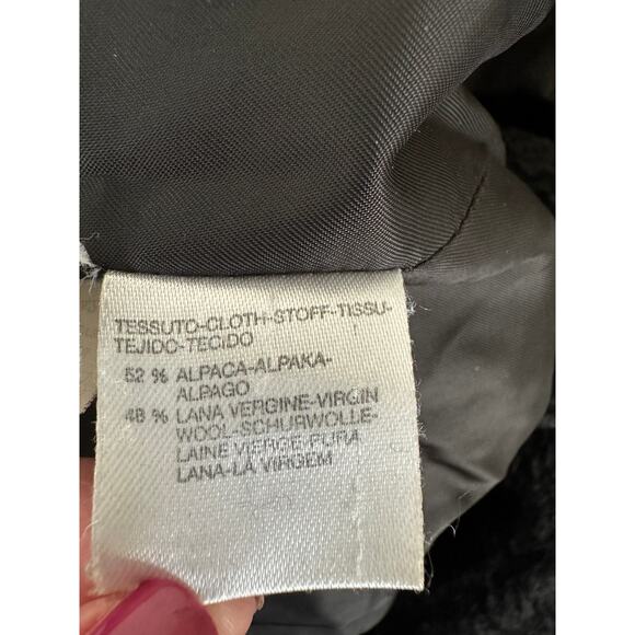 Max Mara Vintage Teddy Bear Icon Alpaca and Wool Black Jacket Size 8 - Picture 6 of 10